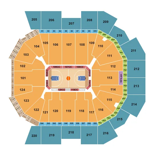 seating chart for Moody Center ATX - Basketball -  NBA - eventticketscenter.com