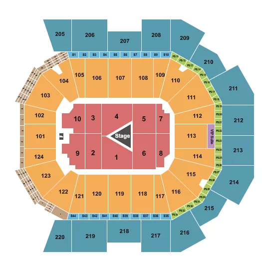seating chart for Moody Center ATX - Center Stage 2 - eventticketscenter.com