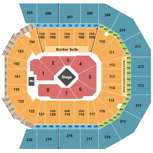 seating chart for Moody Center ATX - Center Stage 2 - eventticketscenter.com