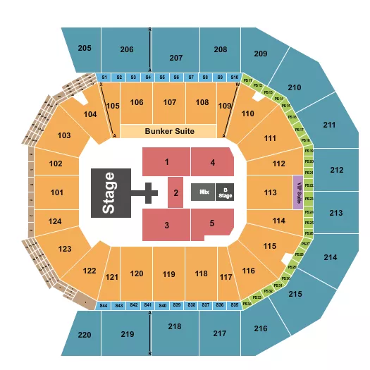 seating chart for Moody Center ATX - Def Leppard - eventticketscenter.com