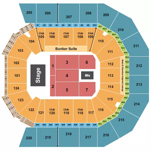 seating chart for Moody Center ATX - Endstage 7 - eventticketscenter.com