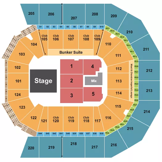 seating chart for Moody Center ATX - Endstage Flr 1-5 - eventticketscenter.com