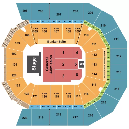 seating chart for Moody Center ATX - Endstage GA Pit 2 - eventticketscenter.com