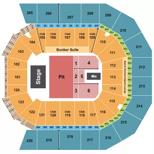 seating chart for Moody Center ATX - Endstage Pit 3 - eventticketscenter.com