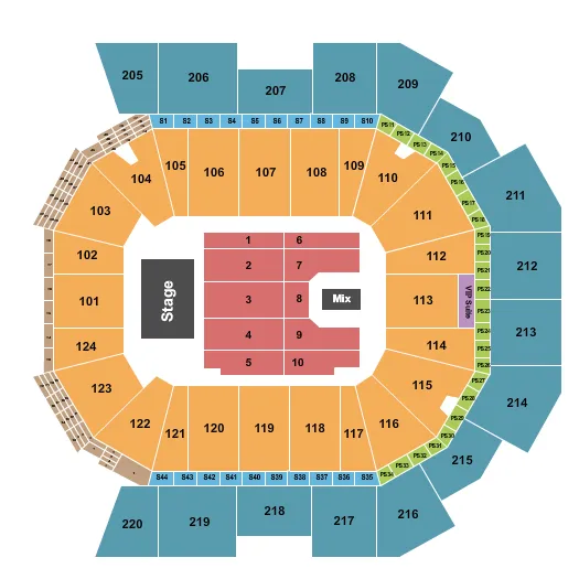 seating chart for Moody Center ATX - Endstage - eventticketscenter.com