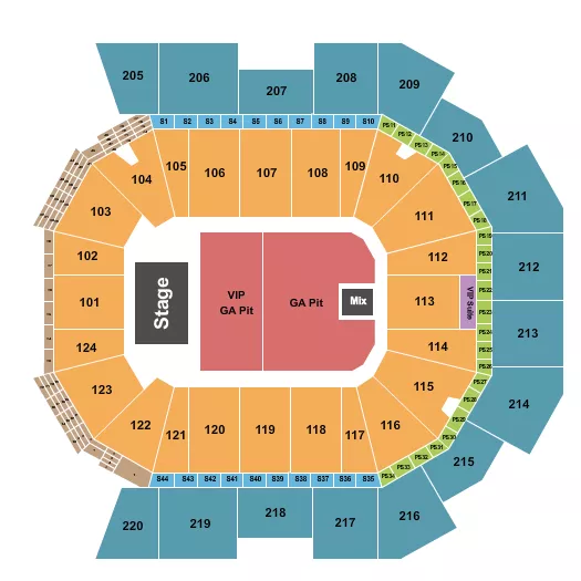 seating chart for Moody Center ATX - GA Pit & VIP GA Pit - eventticketscenter.com