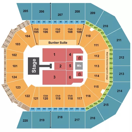 seating chart for Moody Center ATX - Jonas Brothers - eventticketscenter.com