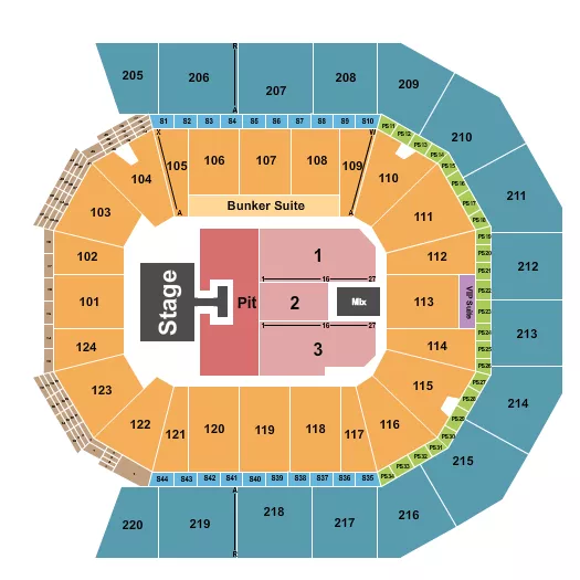 seating chart for Moody Center ATX - RIley Green - eventticketscenter.com