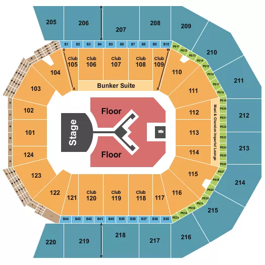 seating chart for Moody Center ATX - Shinedown - eventticketscenter.com