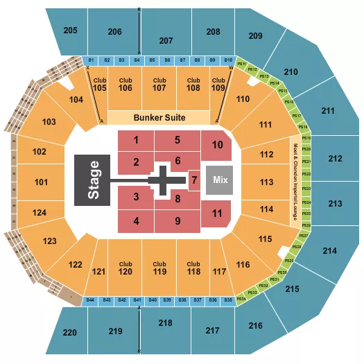 seating chart for Moody Center ATX - TobyMac - eventticketscenter.com