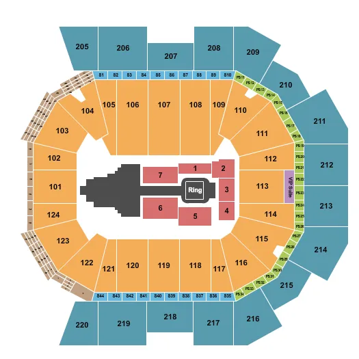seating chart for Moody Center ATX - WWE - eventticketscenter.com