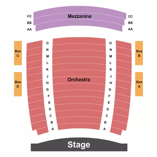 seating chart for Moran Mainstage At Baker Theatre and Education Center - Endstage - eventticketscenter.com