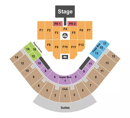 seating chart for Morongo Field - Dustin Lynch - eventticketscenter.com