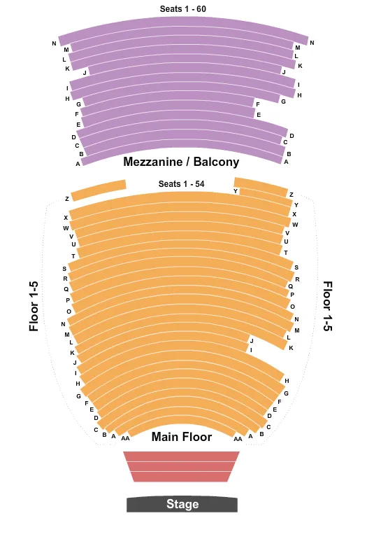 seating chart for Morrison Center For The Performing Arts - Endstage Pit3 - eventticketscenter.com
