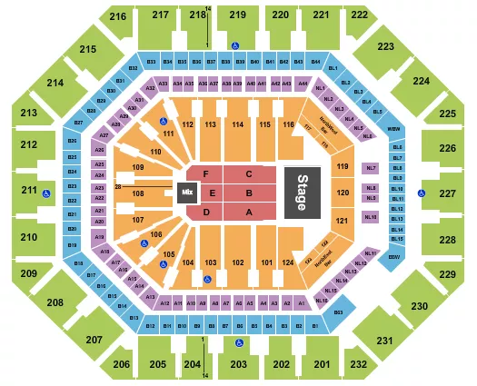 seating chart for Mortgage Matchup Center - Andrea Bocelli - eventticketscenter.com