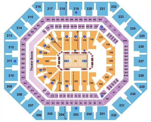 seating chart for Mortgage Matchup Center - Basketball - eventticketscenter.com
