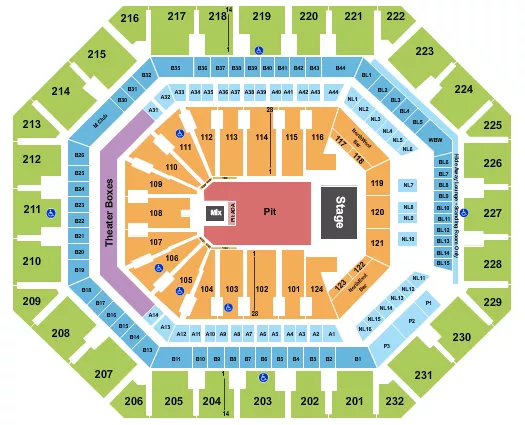 seating chart for Mortgage Matchup Center - Endstage GA Pit - ADA - eventticketscenter.com