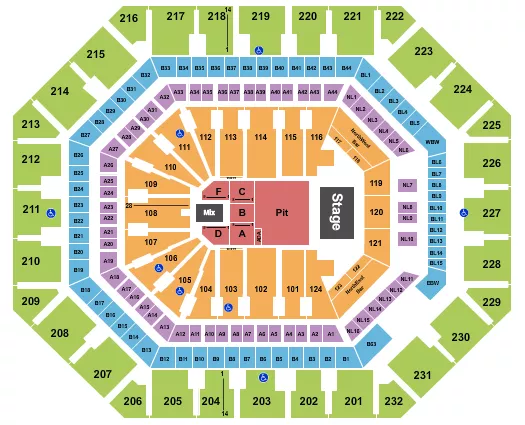 seating chart for Mortgage Matchup Center - Endstage Pit 2 - eventticketscenter.com