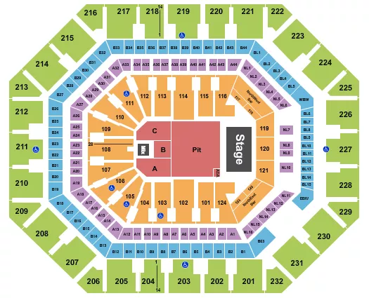 seating chart for Mortgage Matchup Center - The Neighbourhood - eventticketscenter.com