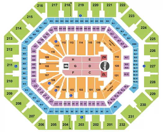 seating chart for Mortgage Matchup Center - Zayn - eventticketscenter.com