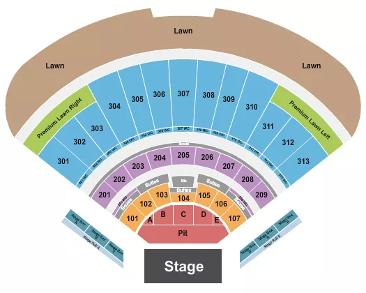 seating chart for Morton Amphitheater - Endstage Pit - eventticketscenter.com