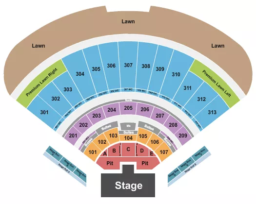 seating chart for Morton Amphitheater - Endstage Pit w/Catwalk - eventticketscenter.com