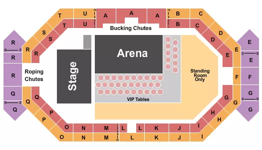seating chart for Mosaic Arena - Rodeo 2 - eventticketscenter.com