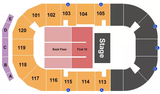 seating chart for Moose Jaw Events Centre - First/Back - eventticketscenter.com
