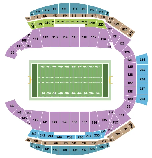 seating chart for Mosaic Stadium At Taylor Field - Football - eventticketscenter.com