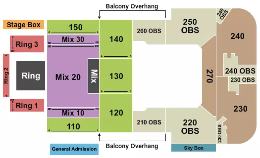 seating chart for Sound Board at MotorCity Casino Hotel - Boxing 2 - eventticketscenter.com