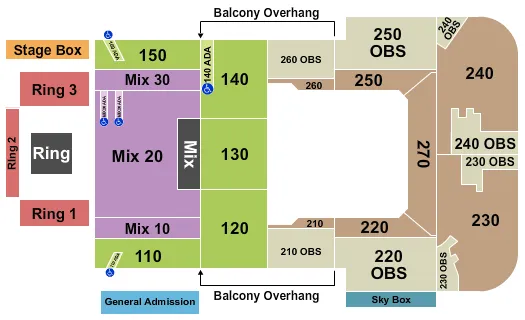 seating chart for Motorcity Casino Hotel - Boxing - eventticketscenter.com