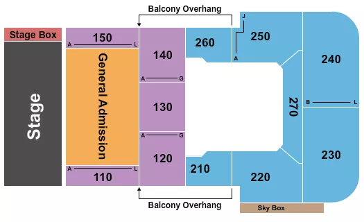 seating chart for Sound Board at MotorCity Casino Hotel - Endstage - Partial GA Floor - eventticketscenter.com