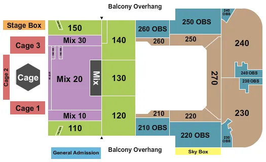 seating chart for Motorcity Casino Hotel - MMA 2 - eventticketscenter.com