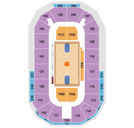 Hero Arena At Mountain America Center Ticket & Seating Chart