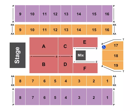 seating chart for Marshall Health Network Arena - Crowder 2 - eventticketscenter.com