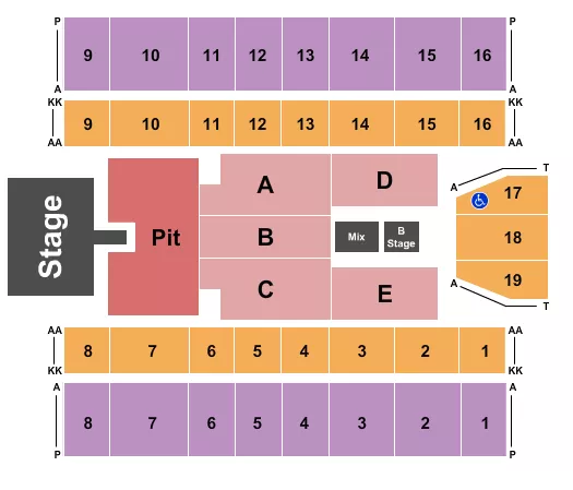 seating chart for Marshall Health Network Arena - Hudson Westbrook - eventticketscenter.com