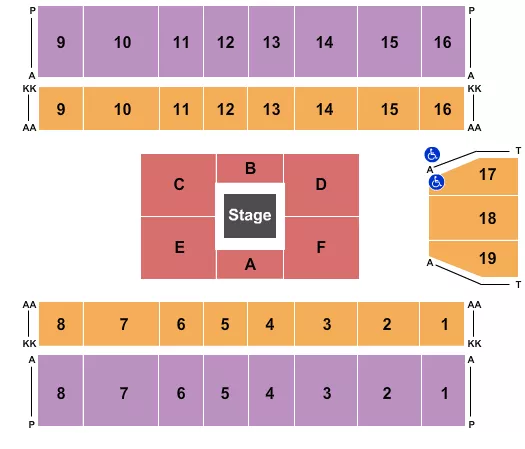 seating chart for Marshall Health Network Arena - Redneck Brawl - eventticketscenter.com
