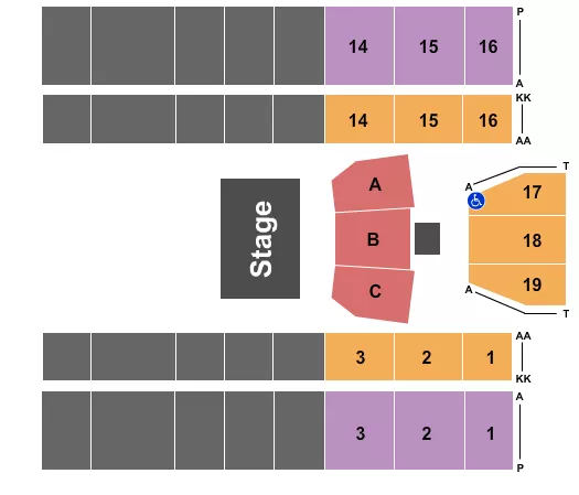 seating chart for Marshall Health Network Arena - Sesame Street - eventticketscenter.com