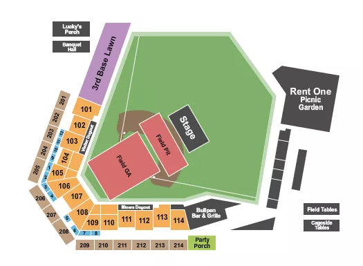 seating chart for Marion Stadium - Stone Temple Pilots - eventticketscenter.com