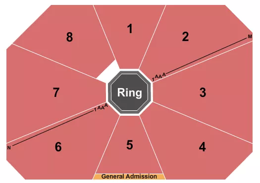 seating chart for Muckleshoot Events Center - MMA - eventticketscenter.com