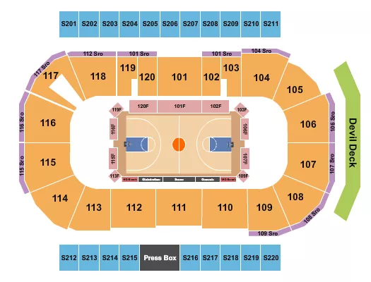 seating chart for Mullett Arena - Basketball - Globetrotters - eventticketscenter.com