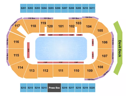 seating chart for Mullett Arena - Stars On Ice - eventticketscenter.com