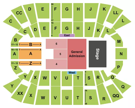 seating chart for Mullins Center - Parker McCollum - eventticketscenter.com