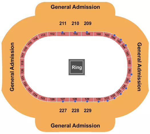 seating chart for Municipal Auditorium Arena - Kansas City - GA Boxing - eventticketscenter.com