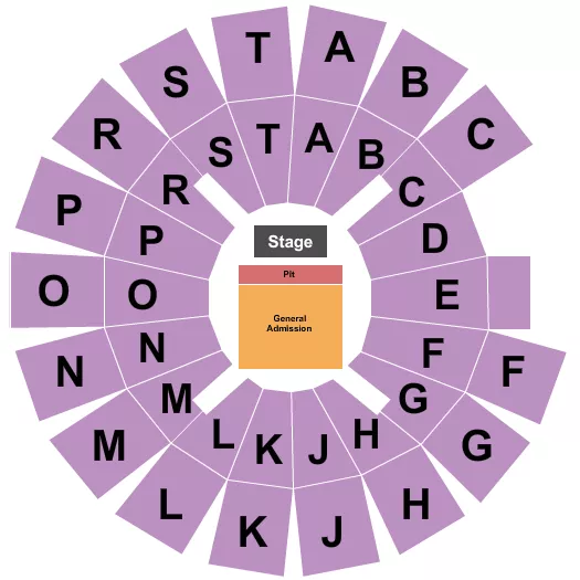 seating chart for Murphy Center - Center Stage GA/PIT - eventticketscenter.com