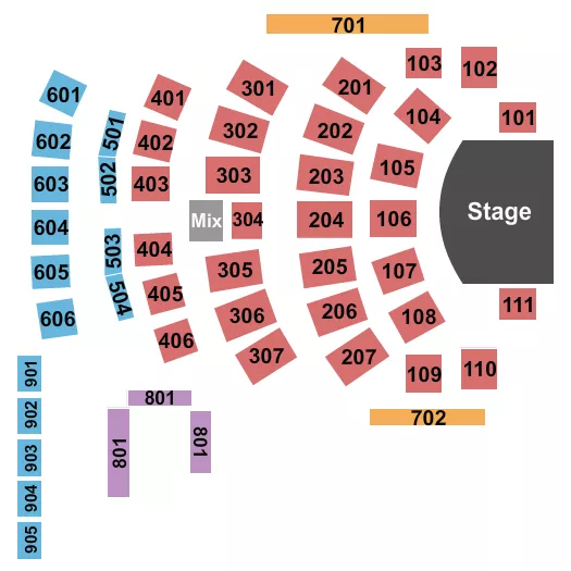 seating chart for Music Box Concert Hall - End Stage - eventticketscenter.com