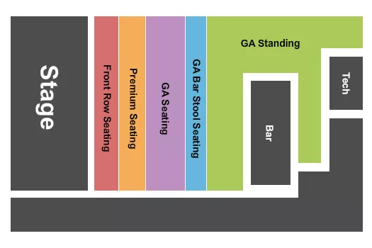 seating chart for Music Farm - Charleston - GA By Level - eventticketscenter.com