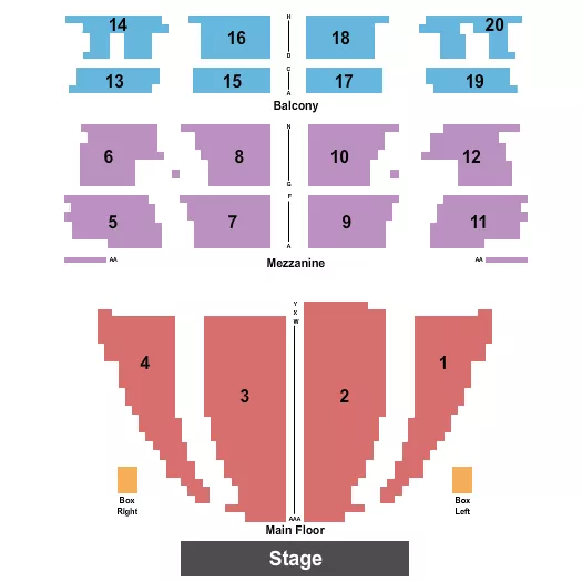 seating chart for Music Hall Center - Endstage AAA - eventticketscenter.com