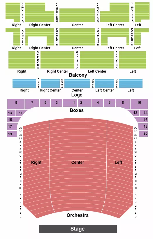 seating chart for Music Hall Kansas City - Endstage No Pit - eventticketscenter.com