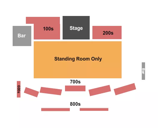 seating chart for Musikfest Cafe - Endstage 6 - Large SRO - eventticketscenter.com
